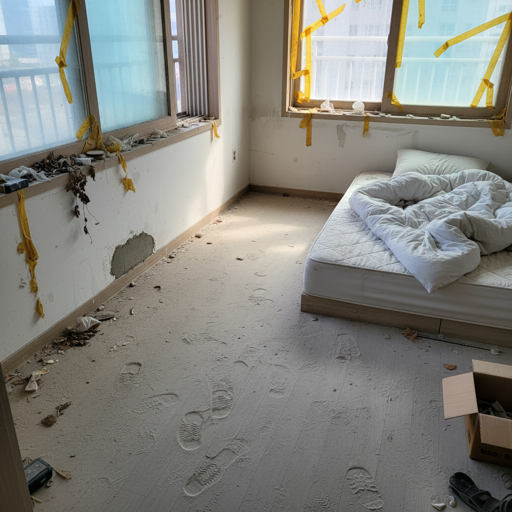 IT기업 사무실 50평 시공 전 - 청소 전 상태