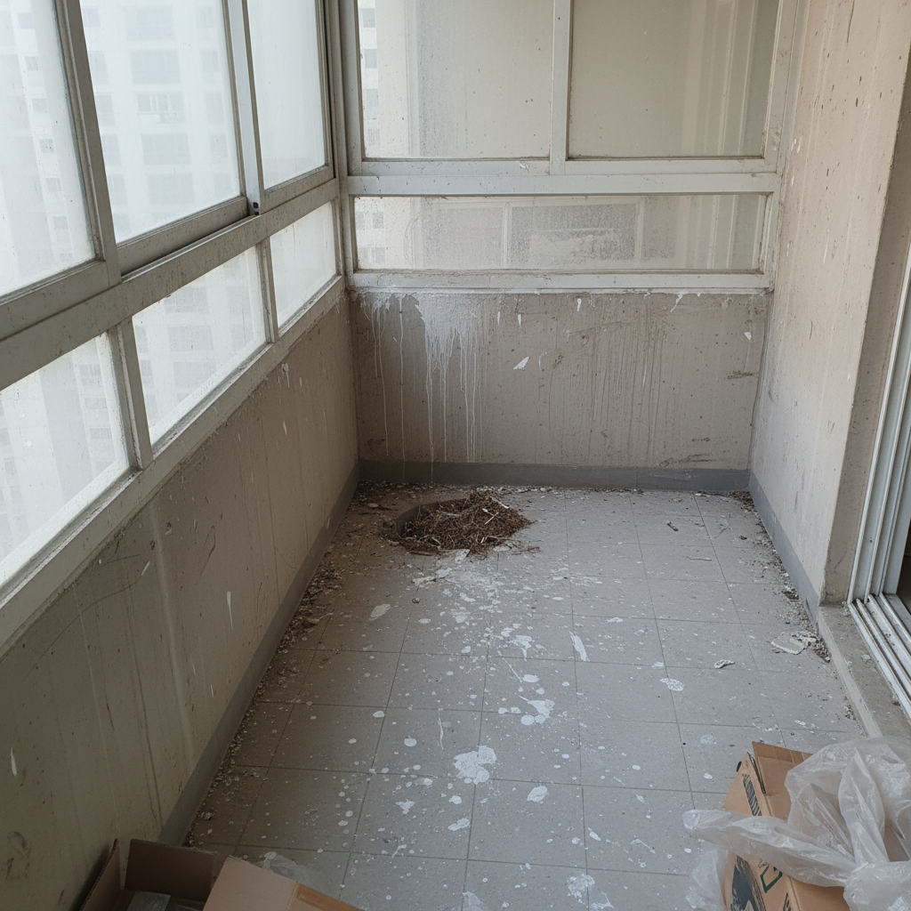 힐스테이트 42평 입주청소 시공 전 - 청소 전 상태